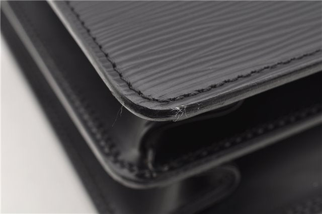 Auth Louis Vuitton Epi Serviette Ambassadeur Black Briefcase M54412 LV 2651G