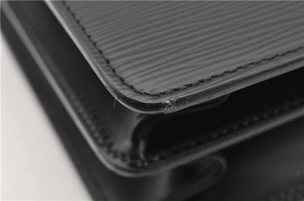 Auth Louis Vuitton Epi Serviette Ambassadeur Black Briefcase M54412 LV 2651G