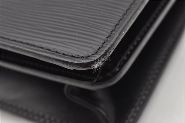 Auth Louis Vuitton Epi Serviette Ambassadeur Black Briefcase M54412 LV 2651G