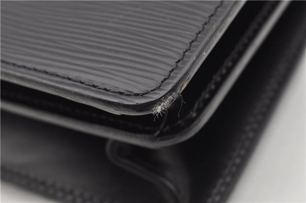 Auth Louis Vuitton Epi Serviette Ambassadeur Black Briefcase M54412 LV 2651G