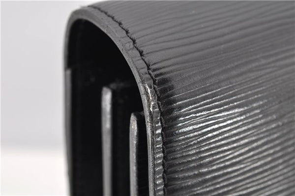 Auth Louis Vuitton Epi Serviette Ambassadeur Black Briefcase M54412 LV 2651G