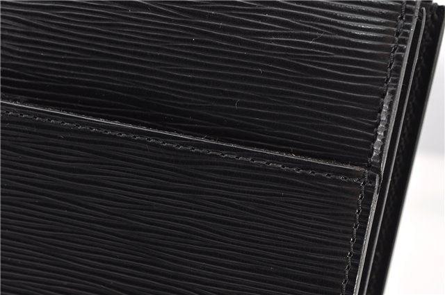 Auth Louis Vuitton Epi Serviette Ambassadeur Black Briefcase M54412 LV 2651G