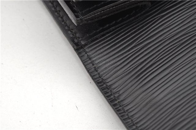 Auth Louis Vuitton Epi Serviette Ambassadeur Black Briefcase M54412 LV 2651G