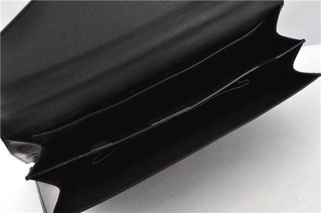 Auth Louis Vuitton Epi Serviette Ambassadeur Black Briefcase M54412 LV 2651G