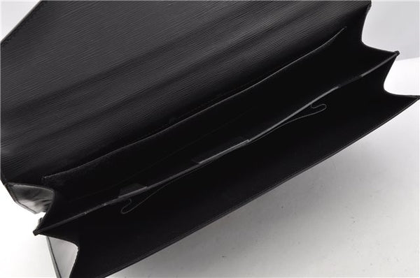 Auth Louis Vuitton Epi Serviette Ambassadeur Black Briefcase M54412 LV 2651G