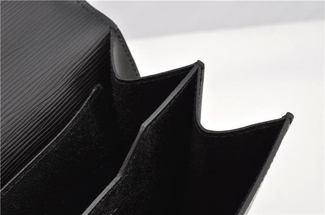 Auth Louis Vuitton Epi Serviette Ambassadeur Black Briefcase M54412 LV 2651G