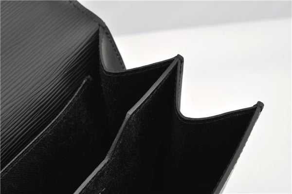 Auth Louis Vuitton Epi Serviette Ambassadeur Black Briefcase M54412 LV 2651G