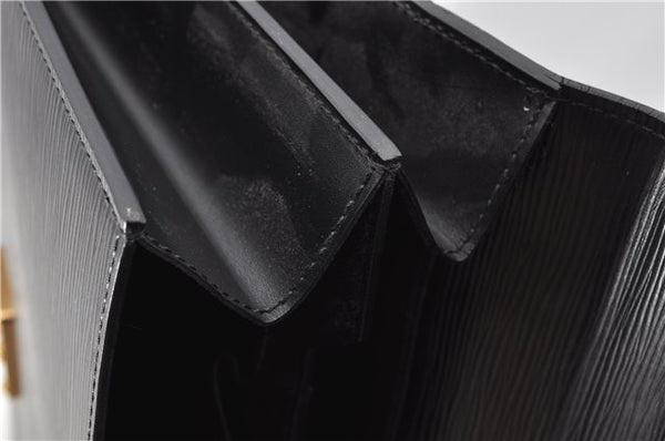 Auth Louis Vuitton Epi Serviette Ambassadeur Black Briefcase M54412 LV 2651G