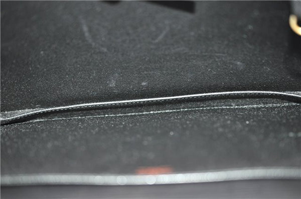 Auth Louis Vuitton Epi Serviette Ambassadeur Black Briefcase M54412 LV 2651G