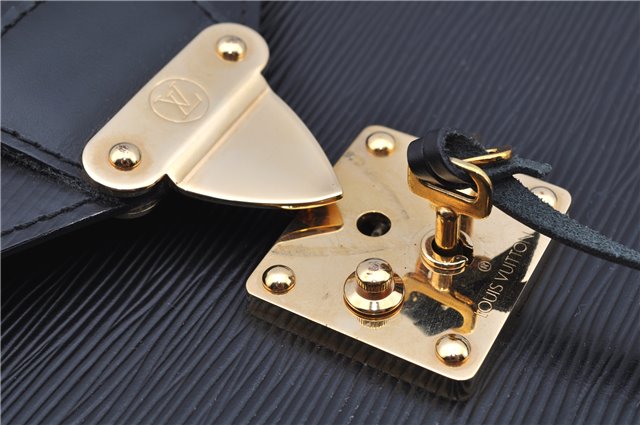 Auth Louis Vuitton Epi Serviette Ambassadeur Black Briefcase M54412 LV 2651G