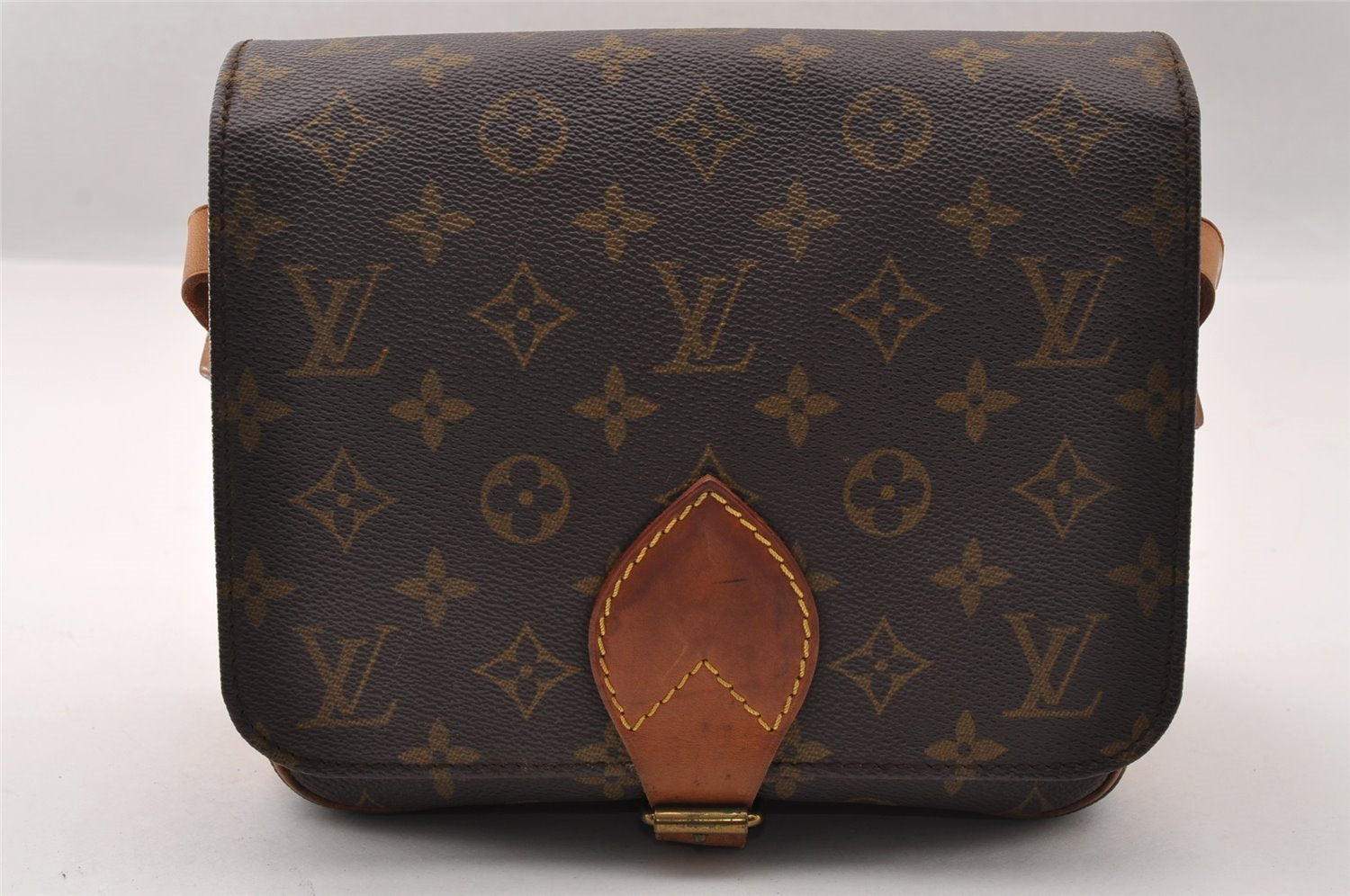 Authentic Louis Vuitton Monogram Cartouchiere MM M51253 Shoulder Cross Bag 2651I