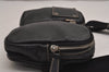 Authentic GUCCI Vintage Waist Body Bag Purse Leather 201846 Black 2651J