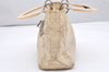 Auth Christian Dior Lady Dior Nylon Enamel Cannage 2Way Hand Bag Beige 2651K