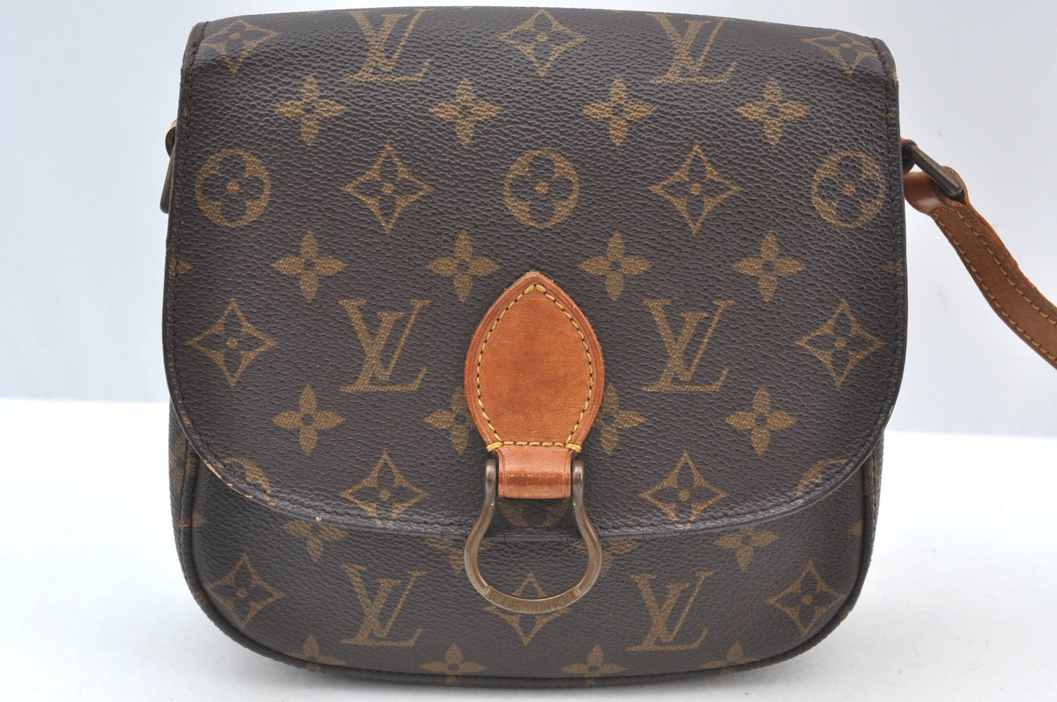 Auth Louis Vuitton Monogram Saint Cloud MM M51243 Shoulder Cross Bag Junk 2652H