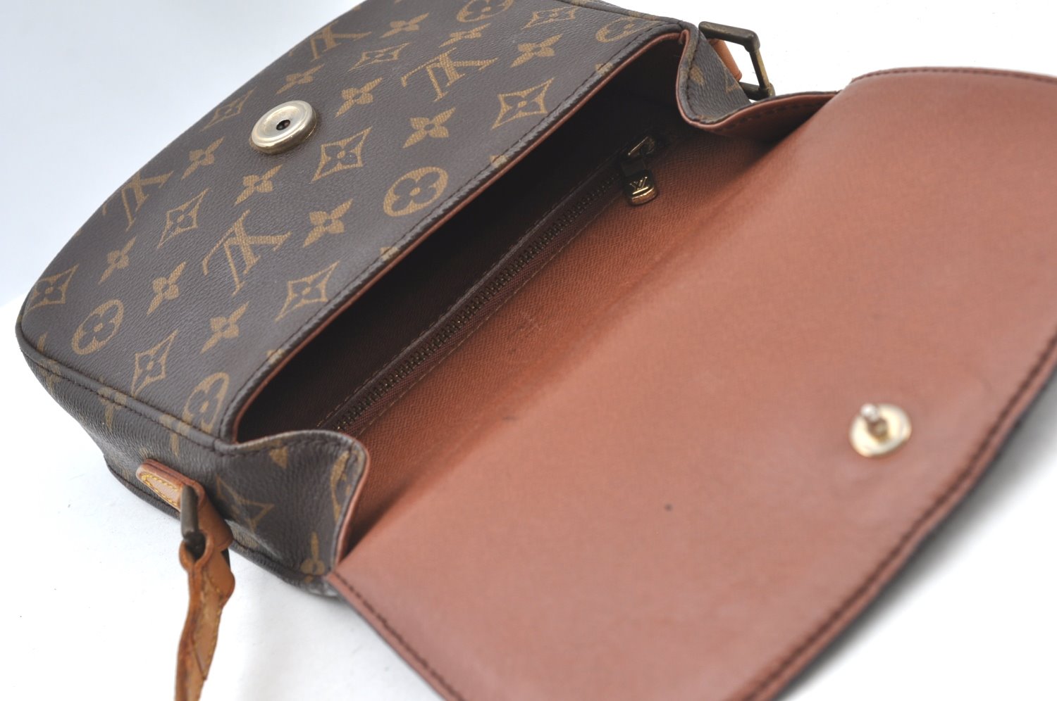 Auth Louis Vuitton Monogram Saint Cloud MM M51243 Shoulder Cross Bag Junk 2652H