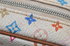 Auth Louis Vuitton Monogram Multicolor Trousse Wapiti Pouch M58033 White 2653J