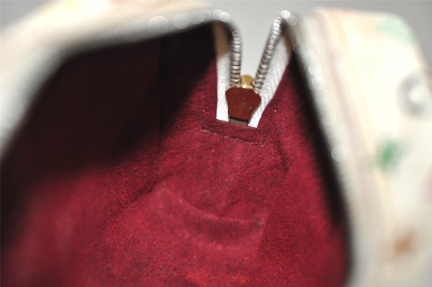 Auth Louis Vuitton Monogram Multicolor Trousse Wapiti Pouch M58033 White 2653J