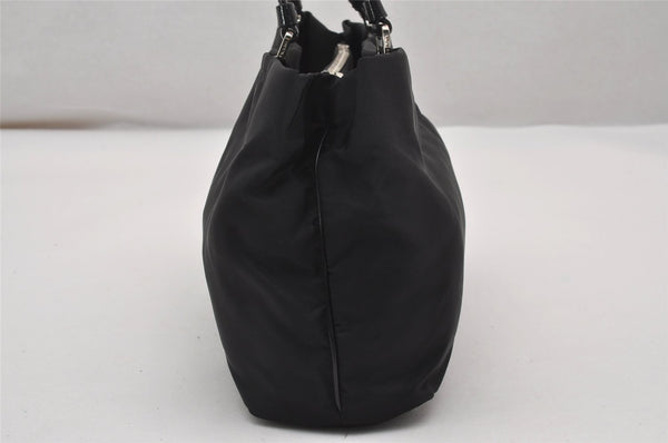 Authentic PRADA Nylon Tessuto Leather Shoulder Hand Bag Purse Black 2654J