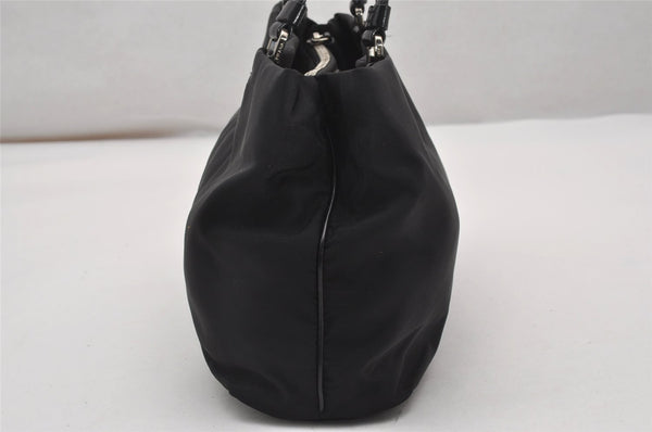 Authentic PRADA Nylon Tessuto Leather Shoulder Hand Bag Purse Black 2654J