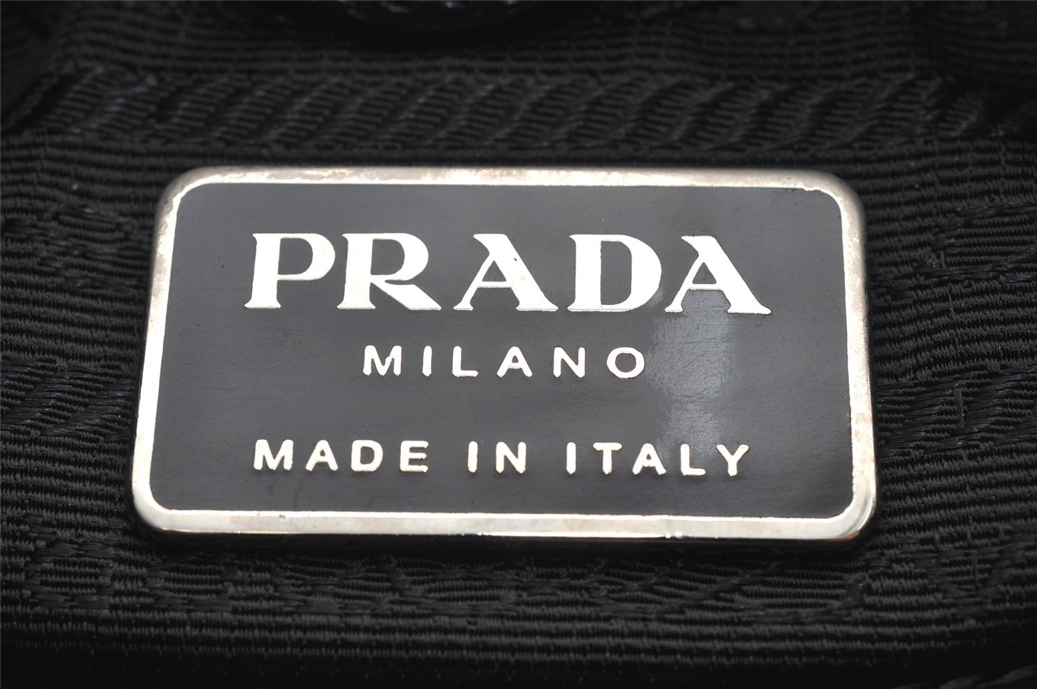 Authentic PRADA Nylon Tessuto Leather Shoulder Hand Bag Purse Black 2654J