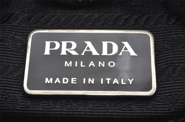 Authentic PRADA Nylon Tessuto Leather Shoulder Hand Bag Purse Black 2654J