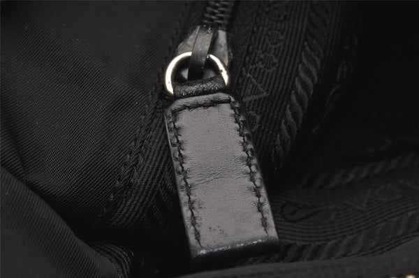 Authentic PRADA Nylon Tessuto Leather Shoulder Hand Bag Purse Black 2654J