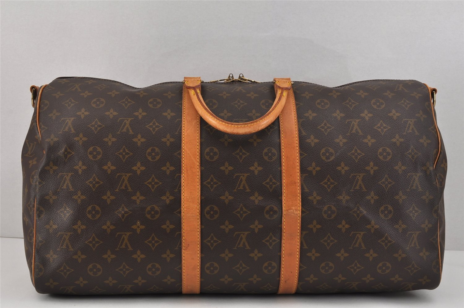 Authentic Louis Vuitton Monogram Keepall Bandouliere 55 M41414 Boston Bag 2654K