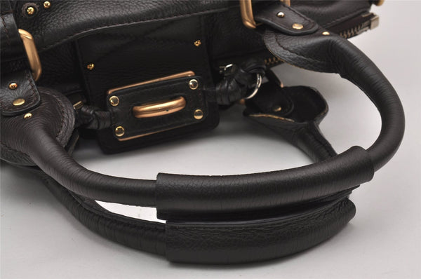Authentic Chloe Vintage Paddington Leather Shoulder Hand Bag Brown 2656J