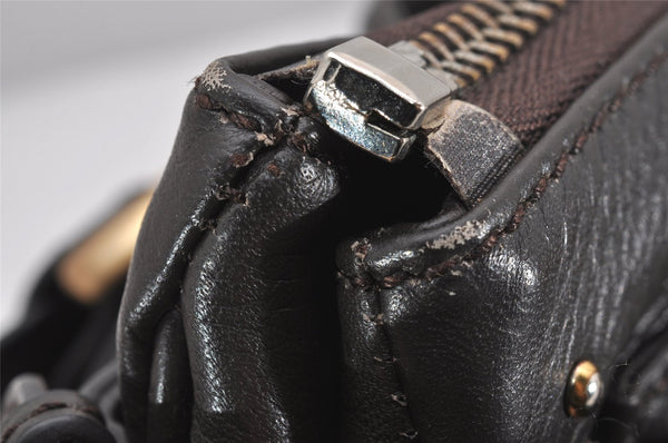 Authentic Chloe Vintage Paddington Leather Shoulder Hand Bag Brown 2656J