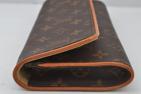 Authentic Louis Vuitton Monogram Pochette Twin GM Shoulder Bag M51852 LV 2658J
