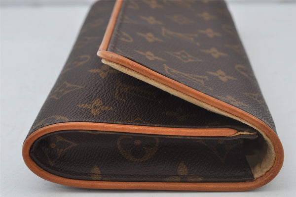 Authentic Louis Vuitton Monogram Pochette Twin GM Shoulder Bag M51852 LV 2658J