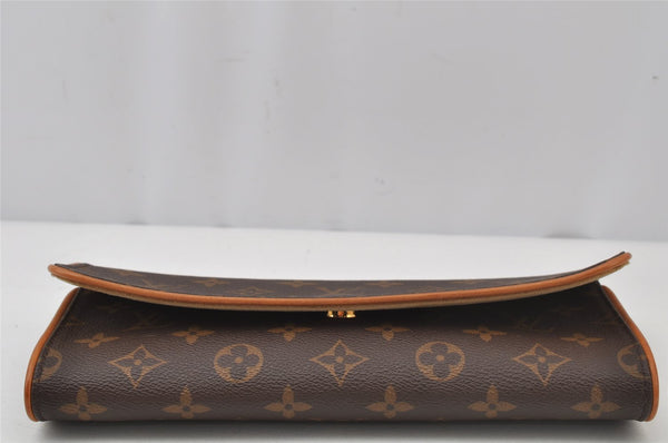 Authentic Louis Vuitton Monogram Pochette Twin GM Shoulder Bag M51852 LV 2658J