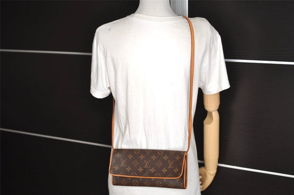 Authentic Louis Vuitton Monogram Pochette Twin GM Shoulder Bag M51852 LV 2658J