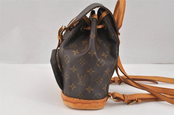 Authentic Louis Vuitton Monogram Montsouris PM Backpack M51137 LV Junk 2658K