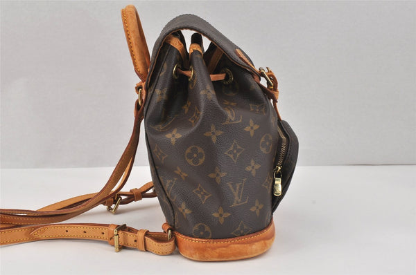 Authentic Louis Vuitton Monogram Montsouris PM Backpack M51137 LV Junk 2658K