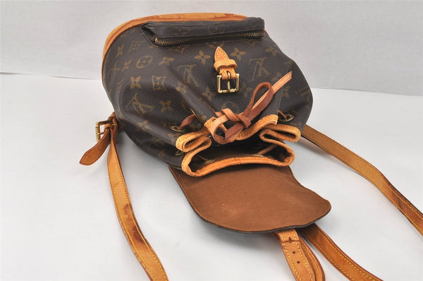 Authentic Louis Vuitton Monogram Montsouris PM Backpack M51137 LV Junk 2658K