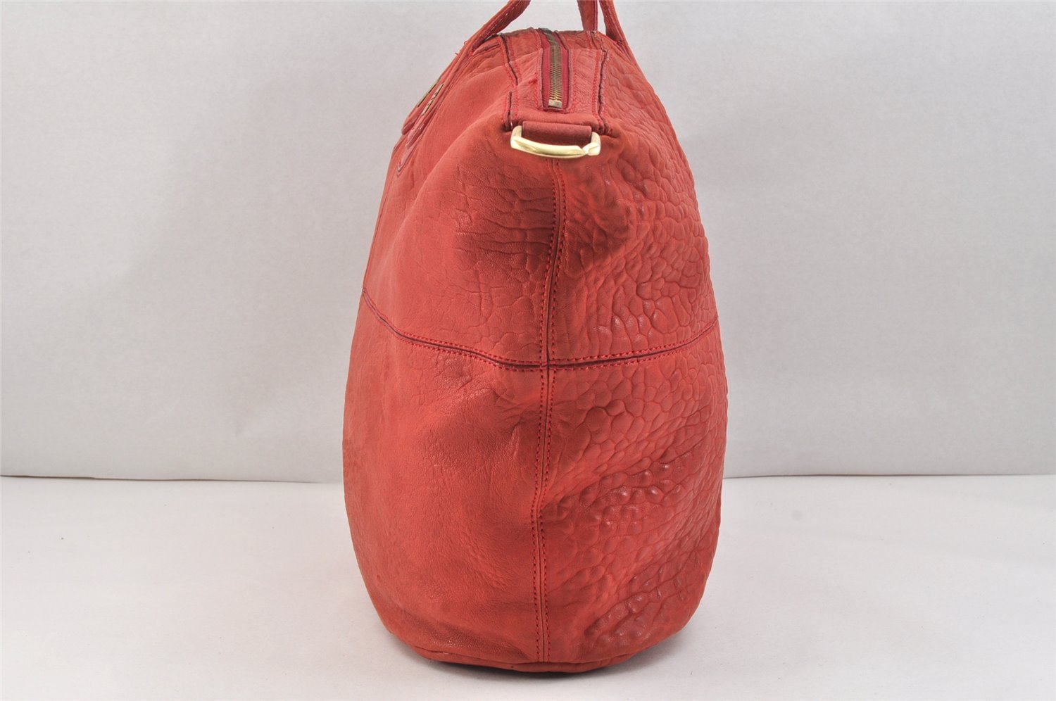 Authentic GIVENCHY Vintage Leather 2Way Shoulder Tote Bag Red 2659K