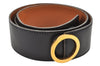 Authentic HERMES Vintage Leather Belt Size 24.6-26.6" Black Brown 2660K