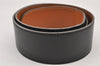 Authentic HERMES Vintage Leather Belt Size 24.6-26.6" Black Brown 2660K