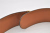 Authentic HERMES Vintage Leather Belt Size 24.6-26.6" Black Brown 2660K