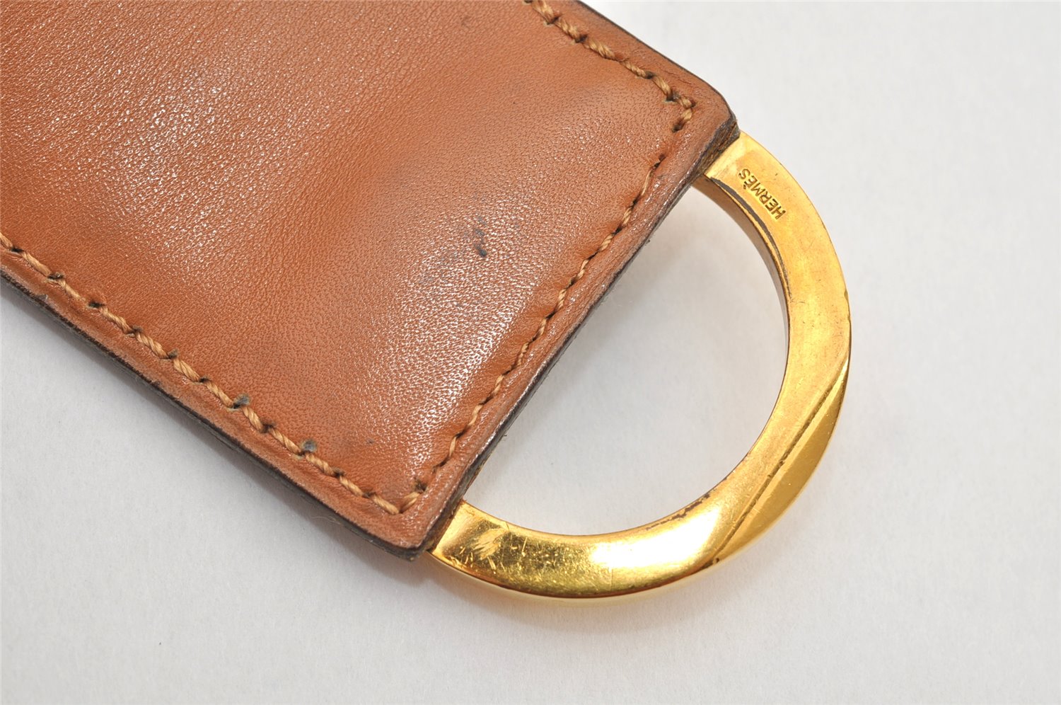 Authentic HERMES Vintage Leather Belt Size 24.6-26.6