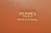 Authentic HERMES Vintage Leather Belt Size 24.6-26.6" Black Brown 2660K