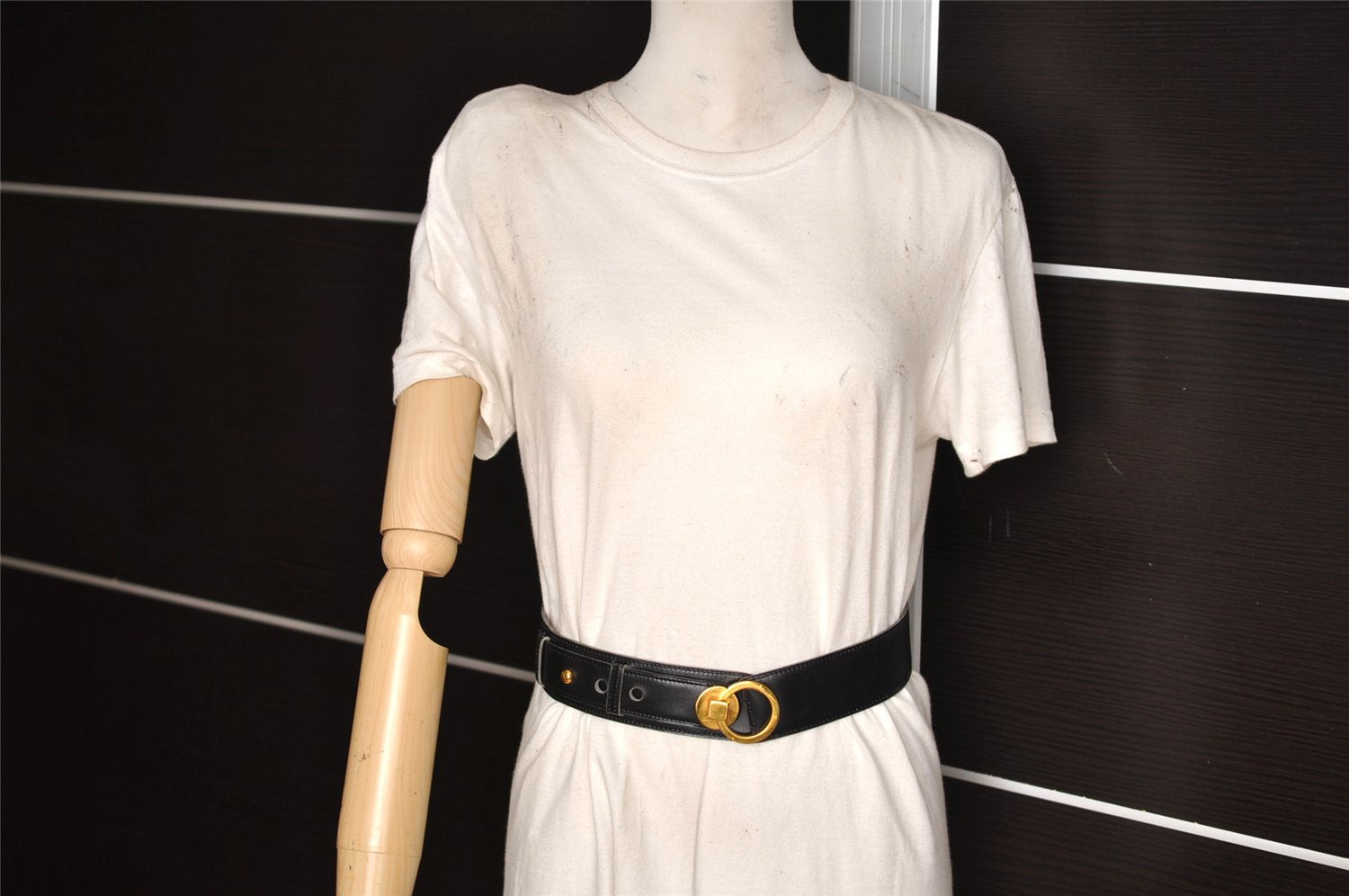 Authentic HERMES Vintage Leather Belt Size 24.6-26.6