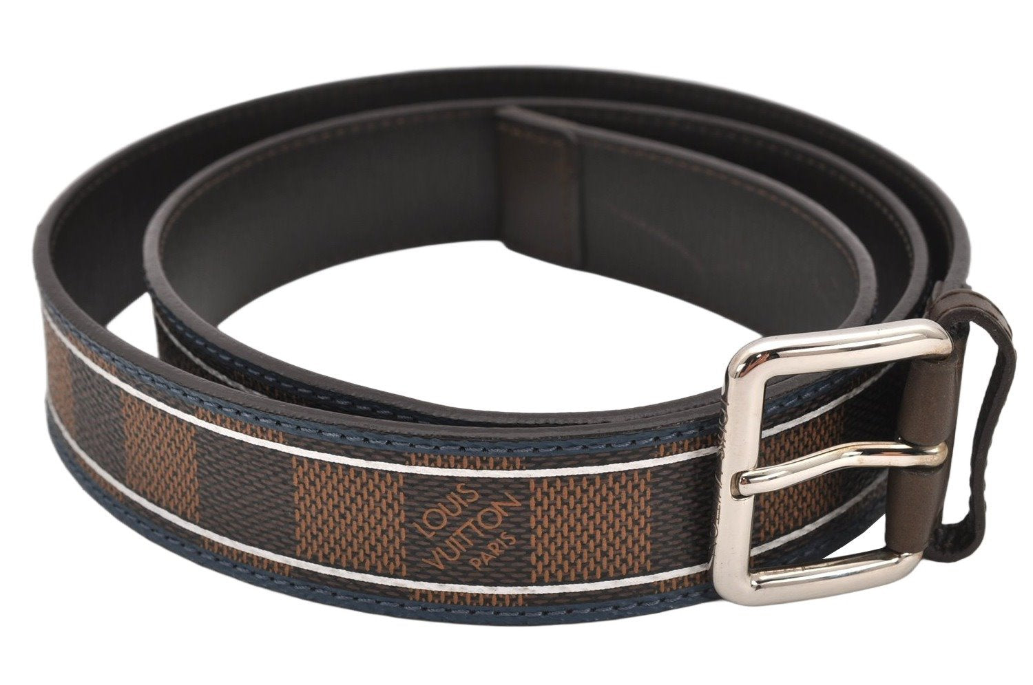Authentic Louis Vuitton Damier Belt Ceinture Sidney 90cm 35.4