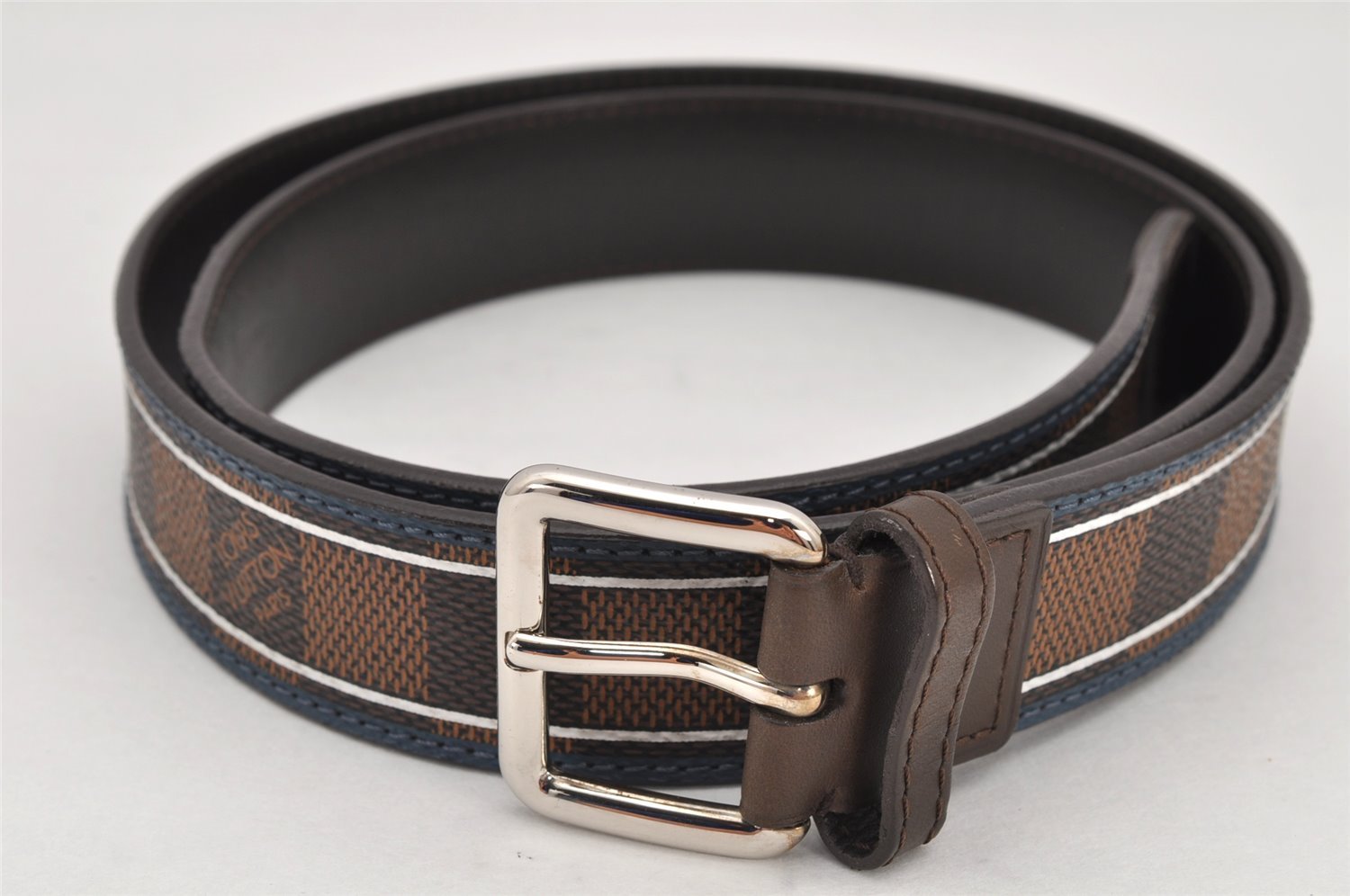 Authentic Louis Vuitton Damier Belt Ceinture Sidney 90cm 35.4
