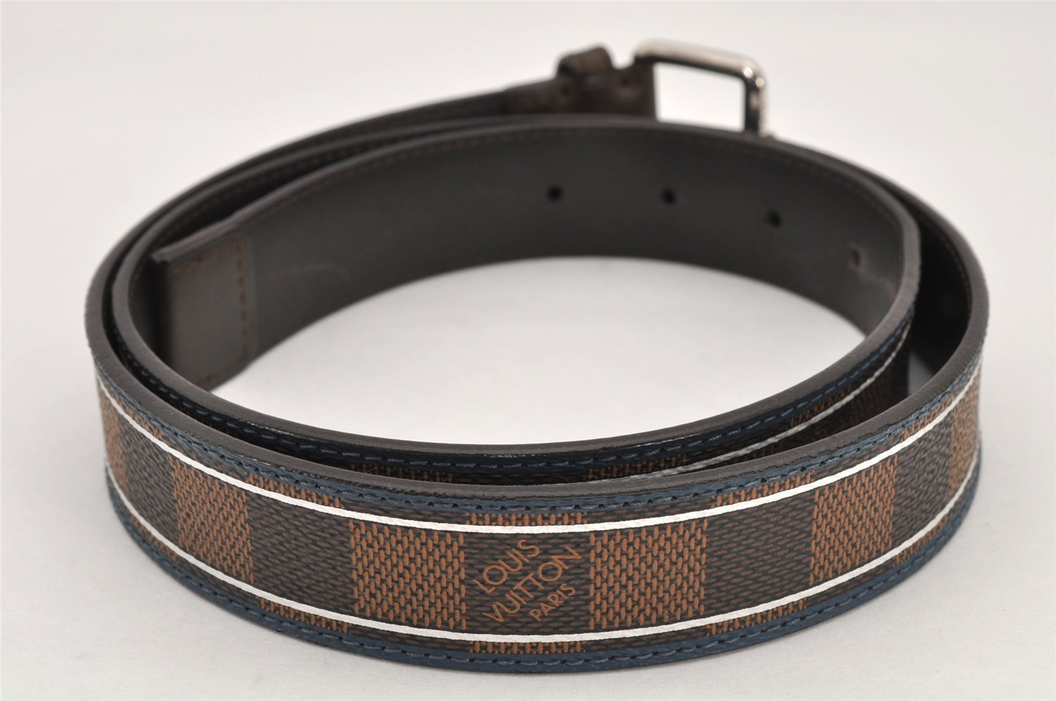 Authentic Louis Vuitton Damier Belt Ceinture Sidney 90cm 35.4