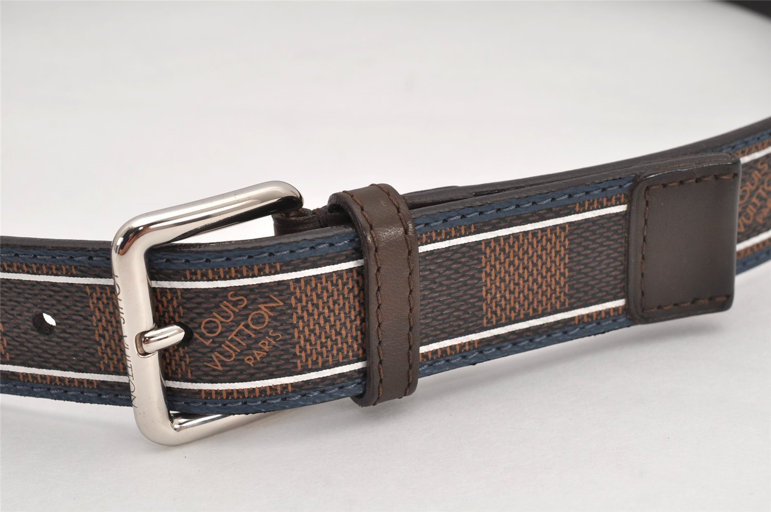 Authentic Louis Vuitton Damier Belt Ceinture Sidney 90cm 35.4