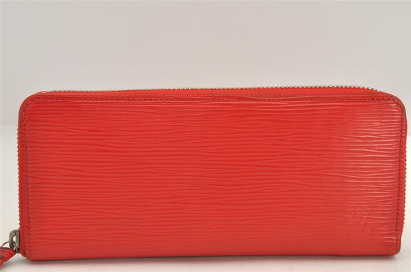 Authentic Louis Vuitton Epi Portefeuille Clemence Long Wallet M60913 Red 2664K