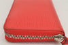 Authentic Louis Vuitton Epi Portefeuille Clemence Long Wallet M60913 Red 2664K