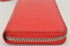 Authentic Louis Vuitton Epi Portefeuille Clemence Long Wallet M60913 Red 2664K